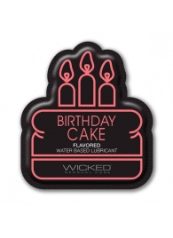 Лубрикант на водной основе со вкусом торта с кремом Wicked Aqua Birthday cake - 3 мл. - Wicked - купить с доставкой в Ангарске