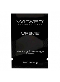 Крем для массажа и мастурбации Wicked Stroking and Massage Creme - 3 мл. - Wicked - купить с доставкой в Ангарске