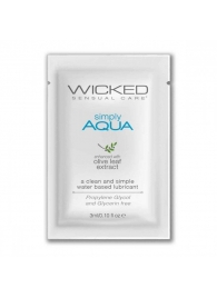 Легкий лубрикант на водной основе Wicked Simply AQUA - 3 мл. - Wicked - купить с доставкой в Ангарске