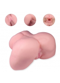 Реалистичный мастурбатор-полуторс с 2 рабочими отверстиями - S-HANDE - в Ангарске купить с доставкой