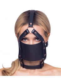 Черный намордник с кляпом-шаром Head Harness With A Gag - Orion - купить с доставкой в Ангарске