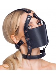 Черный намордник с кляпом-шаром Head Harness With A Gag - Orion - купить с доставкой в Ангарске