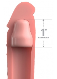 Телесная насадка-удлинитель 1 Inch Silicone X-tension - 17,8 см. - Pipedream - в Ангарске купить с доставкой