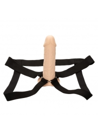 Телесный фаллопротез Life-Like Extension with Harness - 17,75 см. - California Exotic Novelties - купить с доставкой в Ангарске