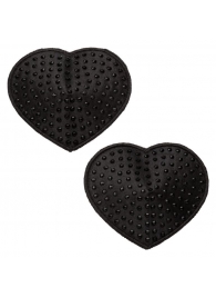 Черные пэстисы в форме сердечек Heart Pasties - California Exotic Novelties - купить с доставкой в Ангарске