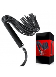 Черная кожаная плеть-флоггер - 84 см. - Notabu - купить с доставкой в Ангарске