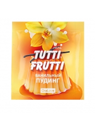 Пробник гель-смазки Tutti-frutti со вкусом ванильного пудинга - 4 гр. - Биоритм - купить с доставкой в Ангарске