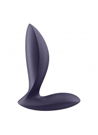 Фиолетовый анальный вибростимулятор Power Plug - Satisfyer - в Ангарске купить с доставкой