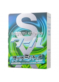 Презервативы Sagami Xtreme Mint с ароматом мяты - 3 шт. - Sagami - купить с доставкой в Ангарске