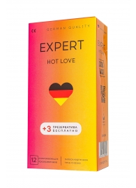 Презервативы EXPERT Hot Love с разогревающим эффектом - 12 шт.(+3 в подарок) - Expert - купить с доставкой в Ангарске