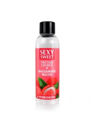 Массажное масло Sexy Sweet Nectar Lychee с феромонами и ароматом личи - 75 мл. - Биоритм - купить с доставкой в Ангарске