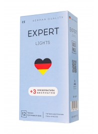 Ультратонкие презервативы EXPERT Lights - 12 шт.(+3 в подарок) - Expert - купить с доставкой в Ангарске