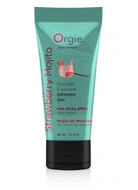 Съедобный интимный гель Orgie Lube Tube Cocktail Strawberry Mojito - 50 мл. - ORGIE - купить с доставкой в Ангарске