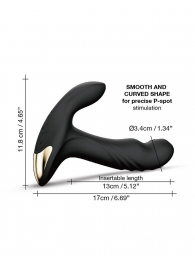 Черный вибромассажер простаты Multi P-Joy с 3 моторами - Dorcel - в Ангарске купить с доставкой