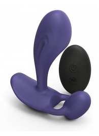 Темно-синий вибромассажер Witty P G Vibrator with Remote Control - Love to Love - в Ангарске купить с доставкой