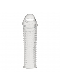 Текстурированная насадка на пенис Clear Textured Penis Enhancing Sleeve Extension - 16,5 см. - BlueLine - в Ангарске купить с доставкой