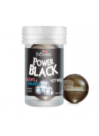 Интимный гель Power Black Hot Ball с охлаждающе-разогревающим эффектом (2 шарика по 3 гр.) - HotFlowers - купить с доставкой в Ангарске