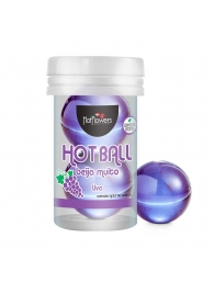 Лубрикант на масляной основе Hot Ball Beija Muito с ароматом винограда (2 шарика по 3 гр.) - HotFlowers - купить с доставкой в Ангарске