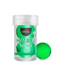 Лубрикант на масляной основе Hot Ball Beija Muito с ароматом мяты (2 шарика по 3 гр.) - HotFlowers - купить с доставкой в Ангарске