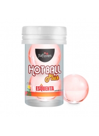 Лубрикант на масляной основе Hot Ball Plus с разогревающим эффектом (2 шарика по 3 гр.) - HotFlowers - купить с доставкой в Ангарске