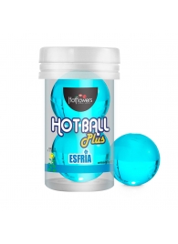 Лубрикант на масляной основе Hot Ball Plus с охлаждающим эффектом (2 шарика по 3 гр.) - HotFlowers - купить с доставкой в Ангарске