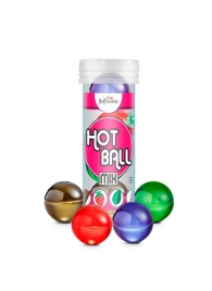 Ароматизированный лубрикант Hot Ball Mix на масляной основе (4 шарика по 3 гр.) - HotFlowers - купить с доставкой в Ангарске