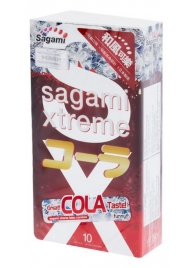 Ароматизированные презервативы Sagami Xtreme COLA - 10 шт. - Sagami - купить с доставкой в Ангарске