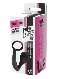 Черное эрекционное кольцо с анальной пробкой Anal Plug With Cockring - Dream Toys - в Ангарске купить с доставкой