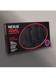 Набор из 3 массажеров простаты чёрного цвета NEXUS ANAL STARTER KIT - Nexus Range - в Ангарске купить с доставкой