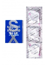 Розовые презервативы Sagami Xtreme FEEL FIT 3D - 3 шт. - Sagami - купить с доставкой в Ангарске