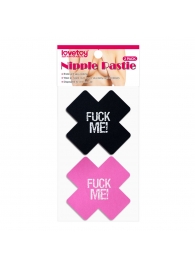 Набор из 2 пар пэстисов Cross Pattern Nipple Pasties - Lovetoy - купить с доставкой в Ангарске