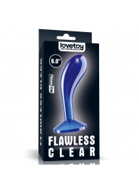 Синяя анальная втулка Flawless Clear Prostate Plug 6.0 - 15 см. - Lovetoy - в Ангарске купить с доставкой