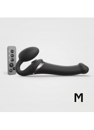 Черный безремневой страпон Multi Orgasm Size M с клиторальной стимуляцией - Strap-on-me - купить с доставкой в Ангарске