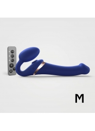 Синий безремневой страпон Multi Orgasm Size M с клиторальной стимуляцией - Strap-on-me - купить с доставкой в Ангарске