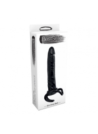 Чёрная насадка-фаллос для двойного проникновения INFLATABLE DILDO SLIM DONG  - 13,5 см. - Toyz4lovers - в Ангарске купить с доставкой