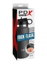 Серый мастурбатор в виде бутылки F*ck Flask - Pipedream - в Ангарске купить с доставкой