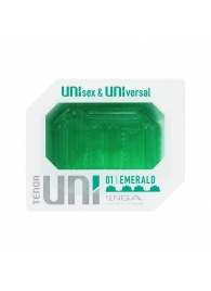 Зеленый мастурбатор-стимулятор Tenga Uni Emerald - Tenga - в Ангарске купить с доставкой