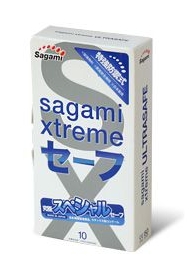 Презервативы Sagami Xtreme Ultrasafe с двойным количеством смазки - 10 шт. - Sagami - купить с доставкой в Ангарске