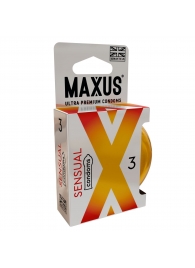 Презервативы анатомической формы Maxus Sensual - 3 шт. - Maxus - купить с доставкой в Ангарске