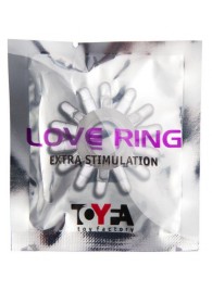 Прозрачное гелевое эрекционное кольцо с шипиками - Toyfa Basic - в Ангарске купить с доставкой