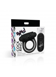 Черное эрекционное виброкольцо 28X Remote Control Vibrating Cock Ring   Bullet - XR Brands - в Ангарске купить с доставкой