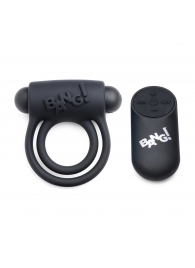 Черное эрекционное виброкольцо 28X Remote Control Vibrating Cock Ring   Bullet - XR Brands - в Ангарске купить с доставкой