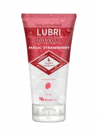 Интимный гель-смазка на водной основе Lubrimax Magic Strawberry - 75 мл. - ИнтелБИО - купить с доставкой в Ангарске