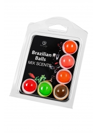 Набор из 6 шариков с ароматизированными массажными маслами Brazilian Balls - Secret Play - купить с доставкой в Ангарске