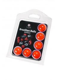 Набор из 6 шариков с массажным маслом Brazilian Balls с ароматом ягод - Secret Play - купить с доставкой в Ангарске