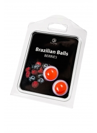 Набор из 2 шариков с массажным маслом Brazilian Balls с ароматом ягод - Secret Play - купить с доставкой в Ангарске