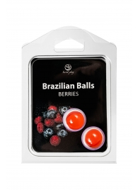 Набор из 2 шариков с массажным маслом Brazilian Balls с ароматом ягод - Secret Play - купить с доставкой в Ангарске