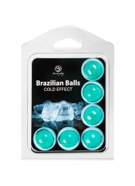 Набор из 6 шариков с массажным маслом Brazilian Balls с охлаждающим эффектом - Secret Play - купить с доставкой в Ангарске