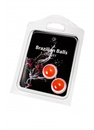 Набор из 2 шариков с массажным маслом Brazilian Balls с ароматом вишни - Secret Play - купить с доставкой в Ангарске