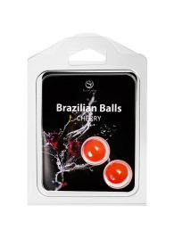 Набор из 2 шариков с массажным маслом Brazilian Balls с ароматом вишни - Secret Play - купить с доставкой в Ангарске